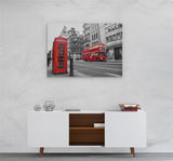 A2 45x60 Canvas Black White Red Wall Art for your Living Room Prints - Pictures