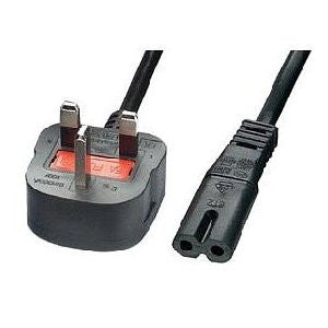 GNG Fig 8 1.8m  Mains Power Cable Plug Power Cable Lead Laptop Printer TV UK 3 Pin